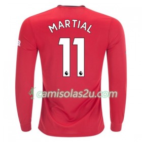 Camisolas de Futebol Manchester United Anthony Martial 11 Equipamento Principal 2019/20 Manga Comprida